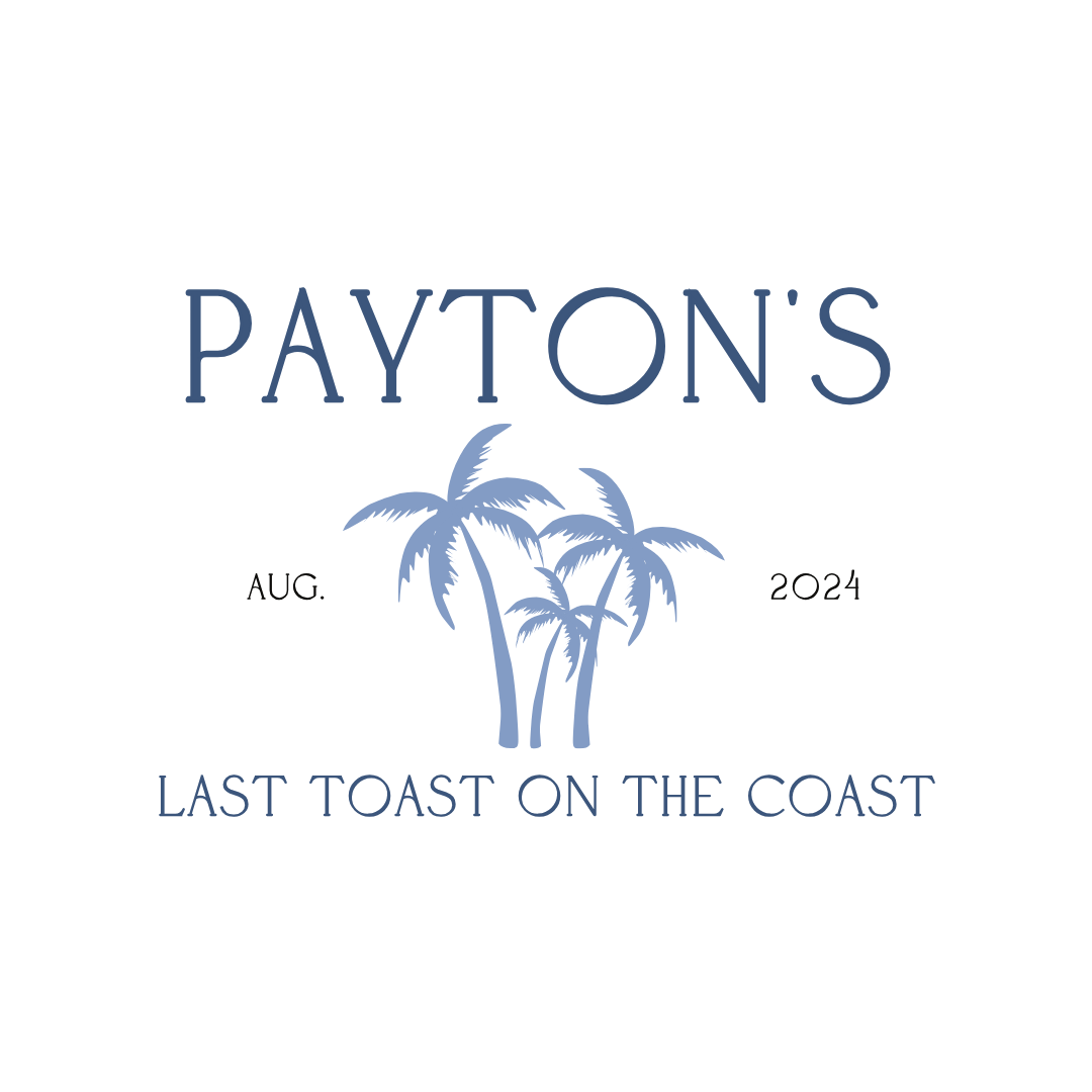 Last Toast On The Coast Bachelorette Backdrop Decal