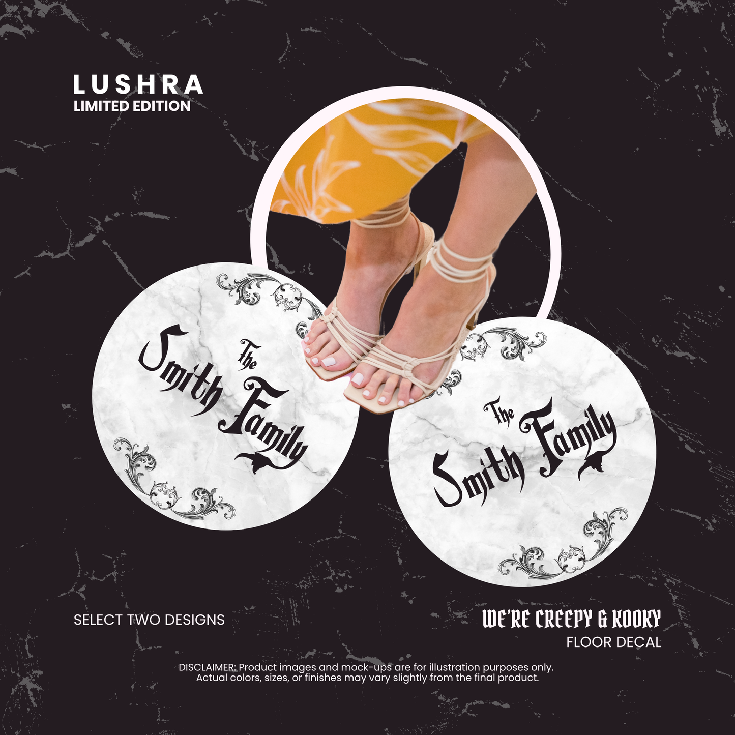 We're Creepy & Kooky Floor Decals
