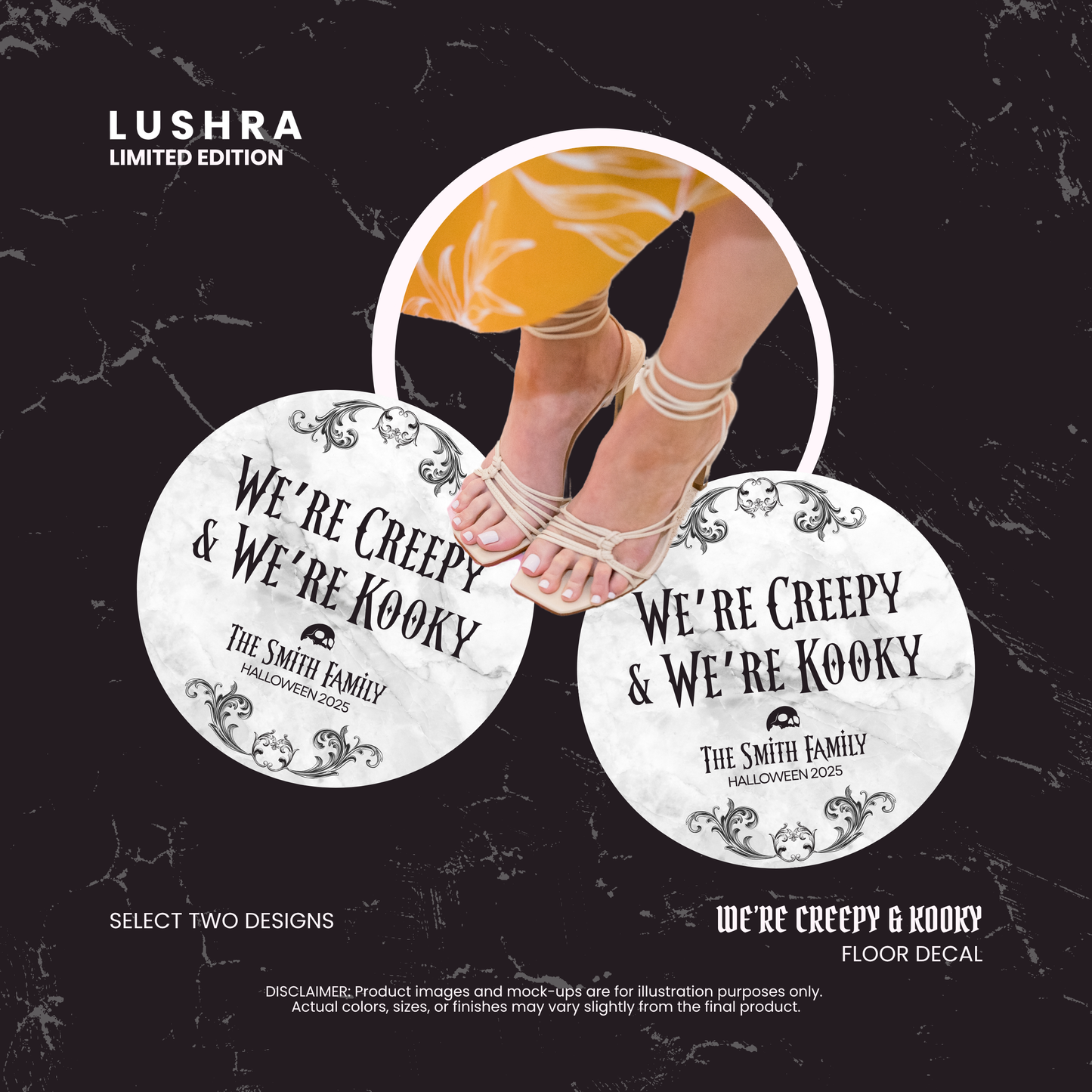 We're Creepy & Kooky Floor Decals