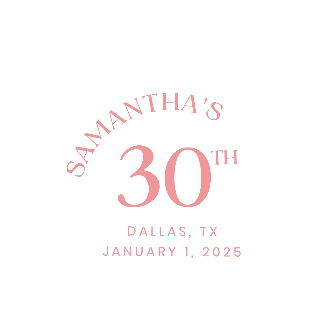Rose All Day Birthday Backdrop Decal
