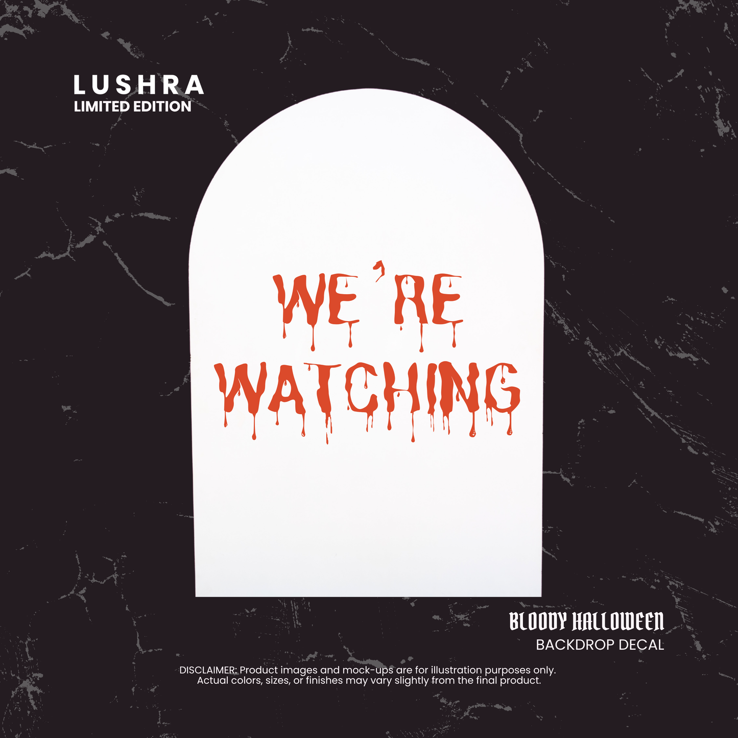 Bloody Halloween Backdrop Decal