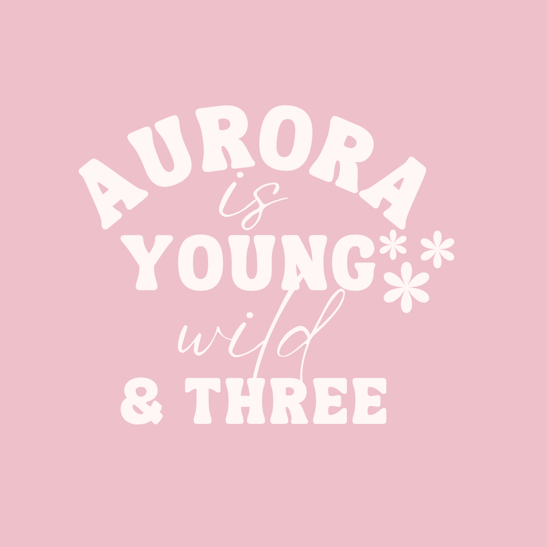 Young Wild & Three Birthday Mirror Decal