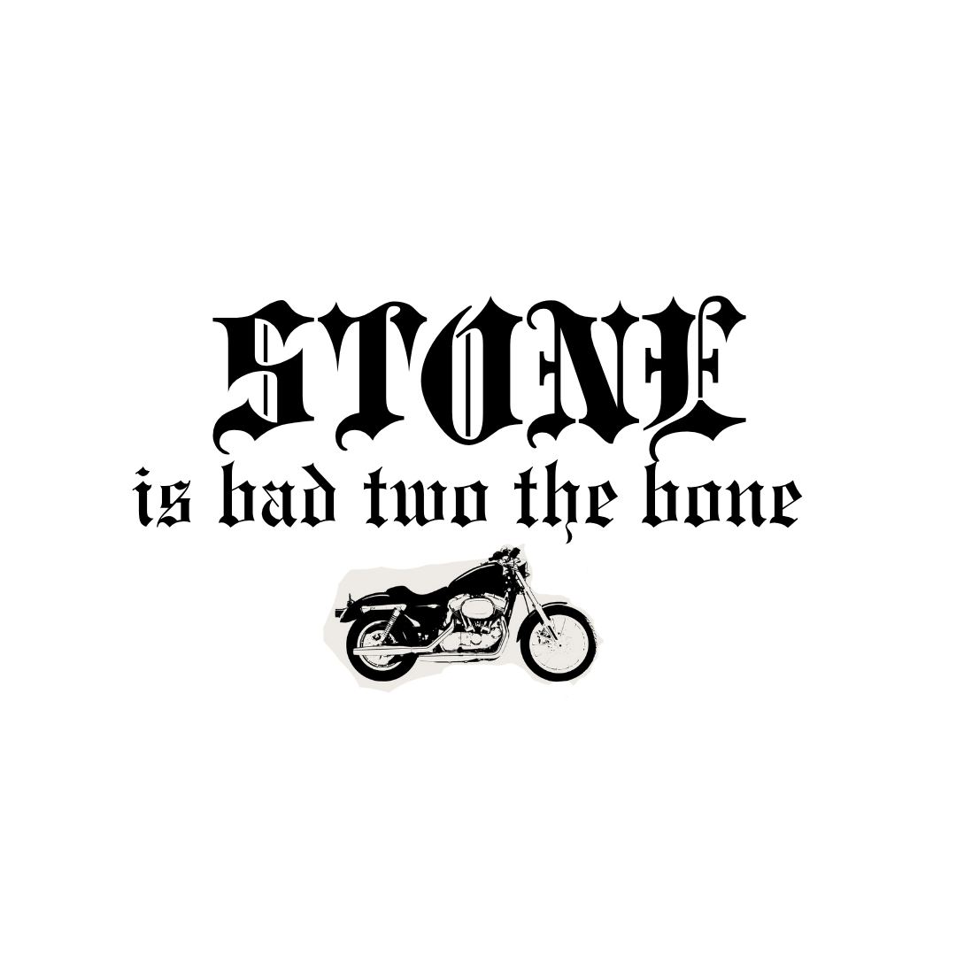 Bad Two The Bone Birthday Backdrop Decal