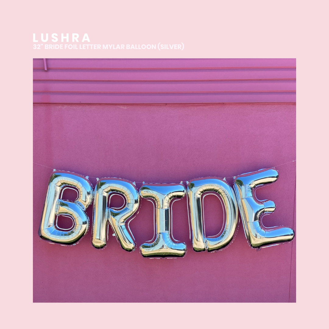 Jumbo Letter Balloons (BRIDE)