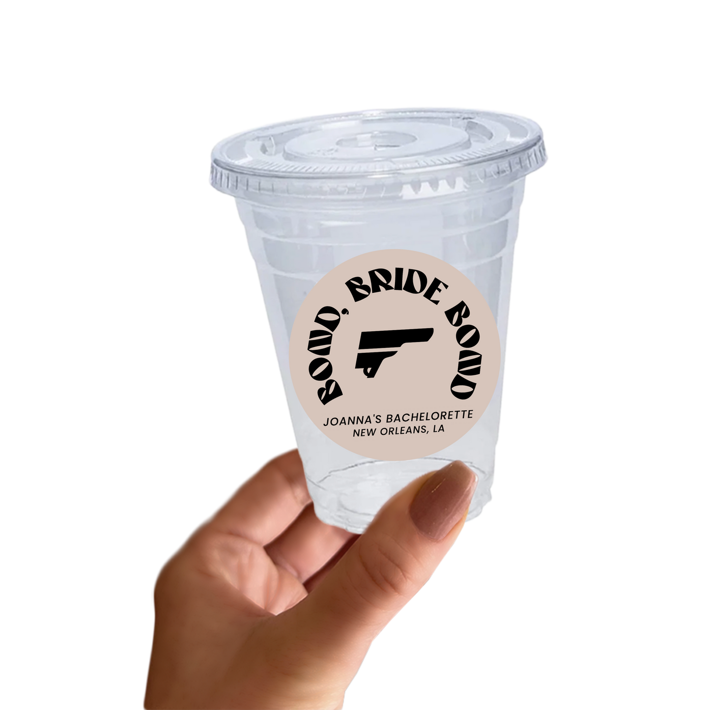 Bond Bride Bachelorette Sticker Cups