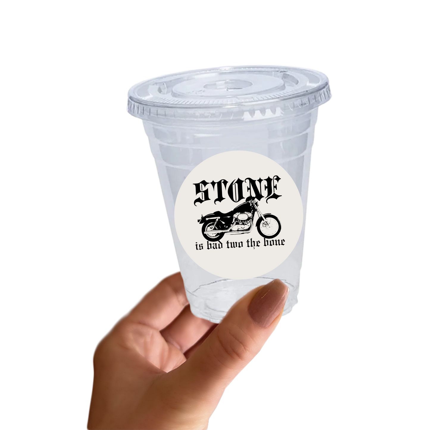 Bad Two The Bone Birthday Sticker Cups