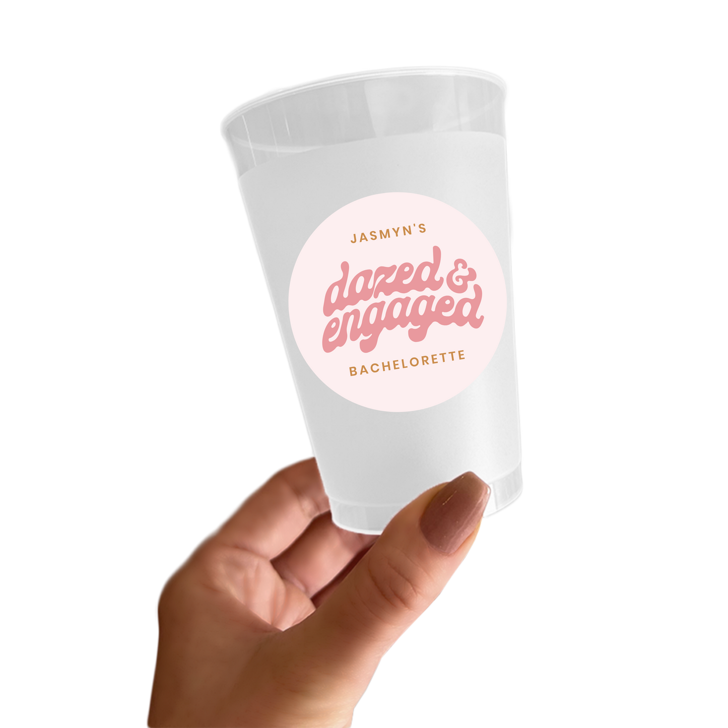 Dazed and Engaged Bachelorette Sticker Cups