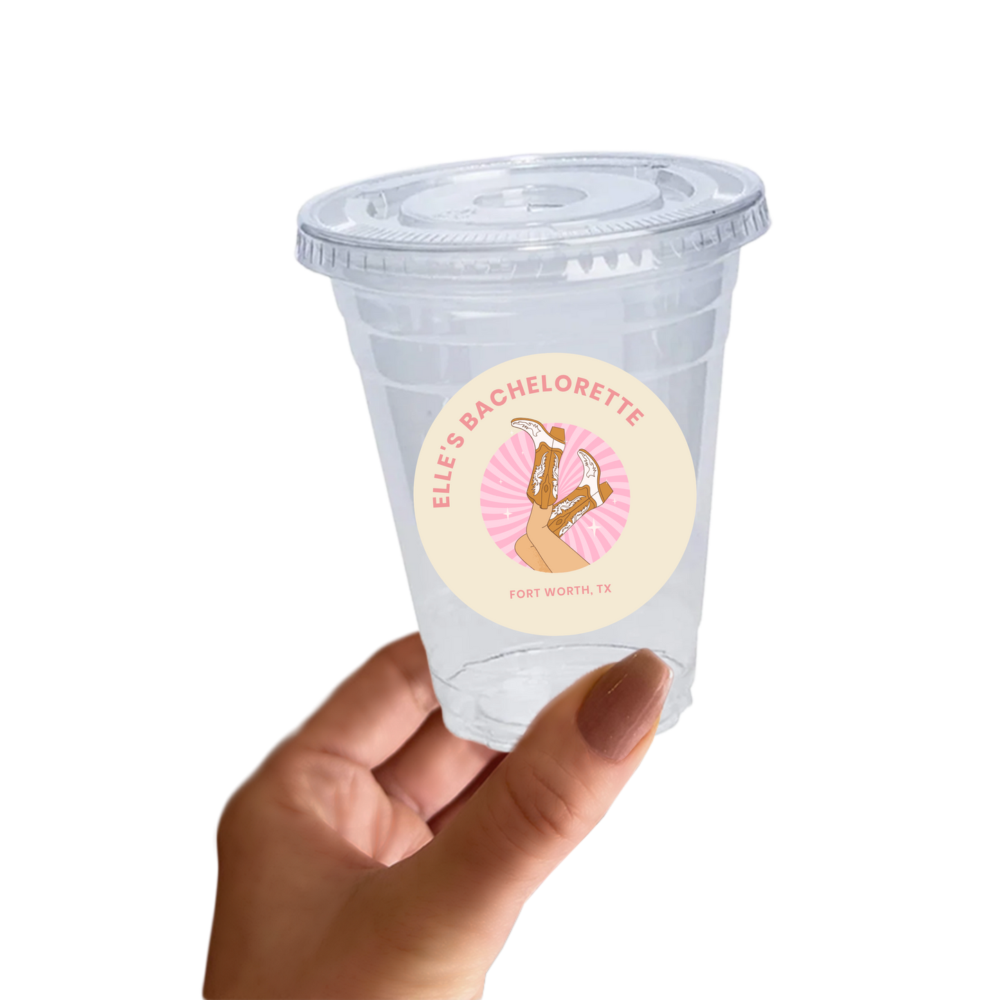What Would Dolly Do Bachelorette Sticker Cups