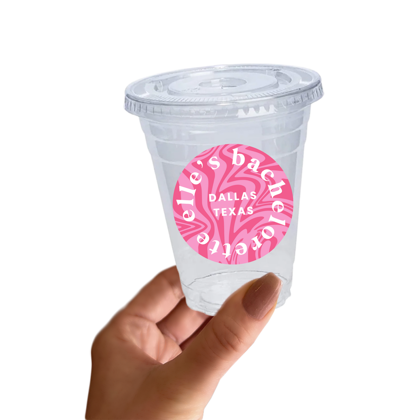 Material Girl Bachelorette Sticker Cups