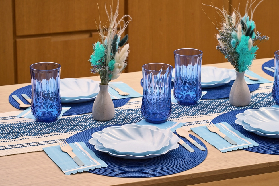Simply Eco Compostable Bamboo Dinner Plate Sky Blue/8pkg