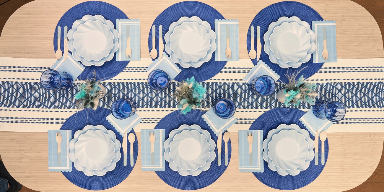 Simply Eco Compostable Bamboo Dinner Plate Sky Blue/8pkg