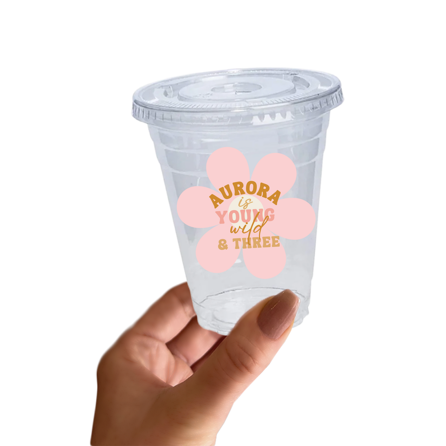 Young Wild & Three Birthday Sticker Cups