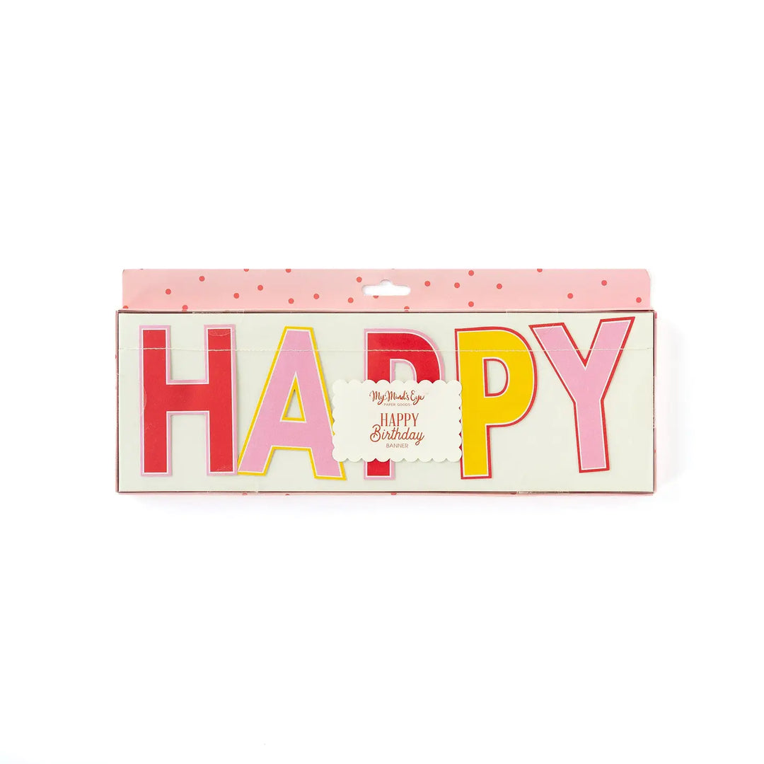 Pink "Happy Birthday" Banner