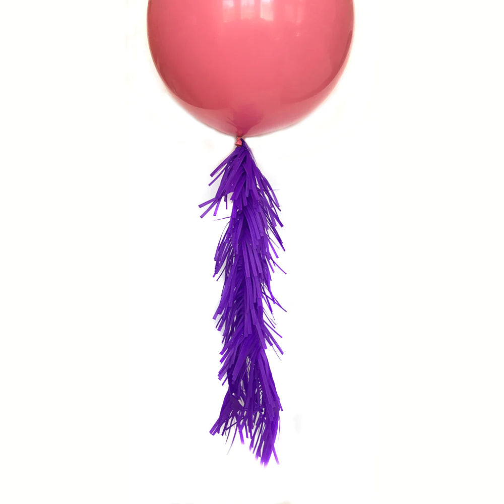 Purple Frilly Balloon Tassel