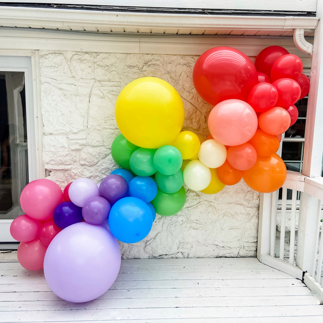 Rainbow Inflated Balloon Garland