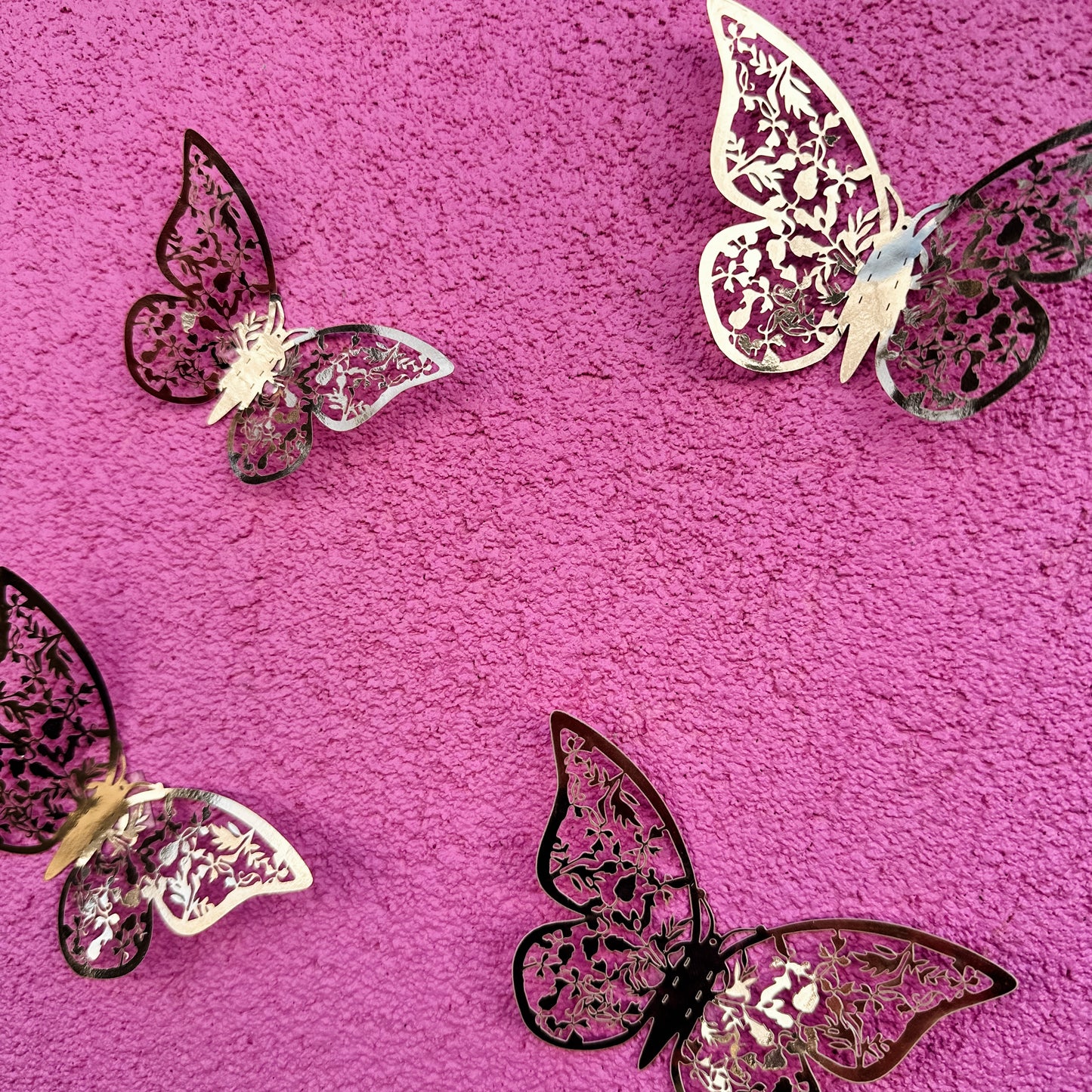 3D Gold Butterflies