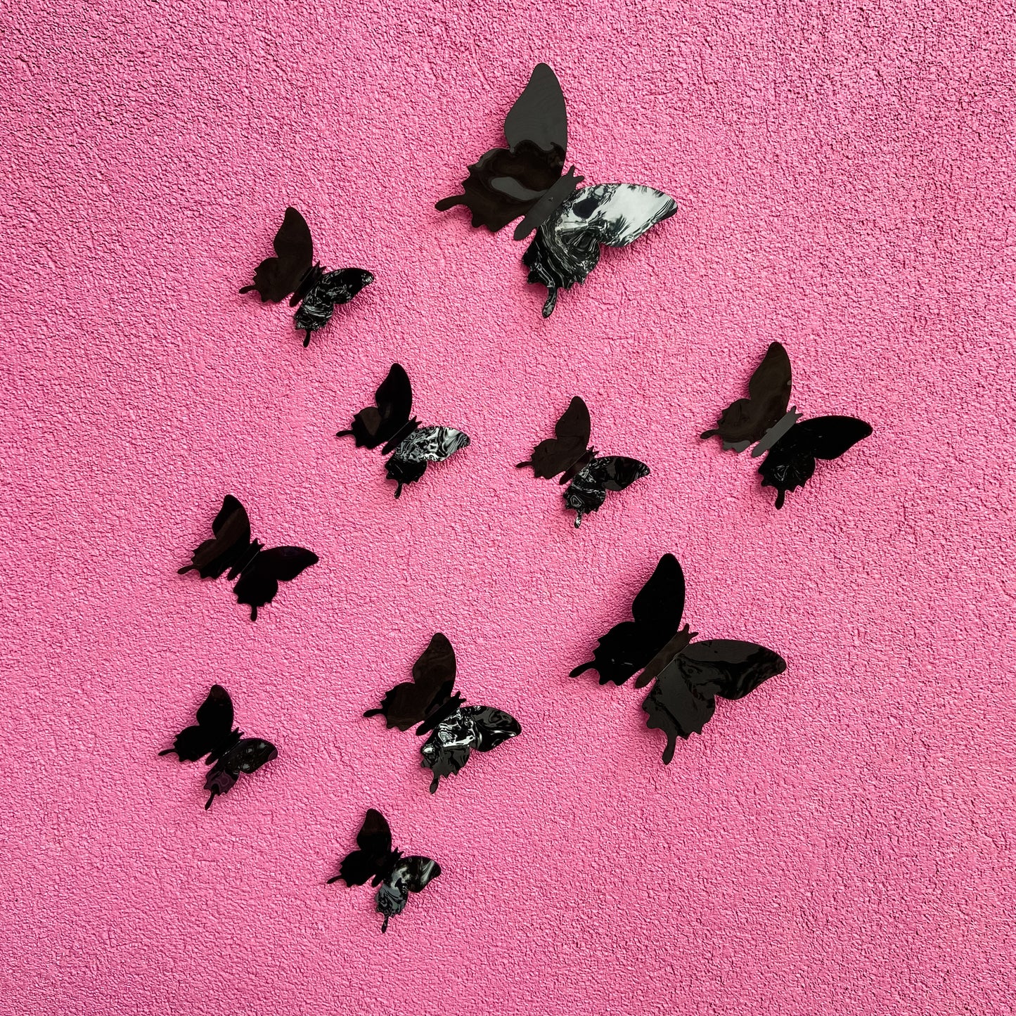 3D Black Butterflies