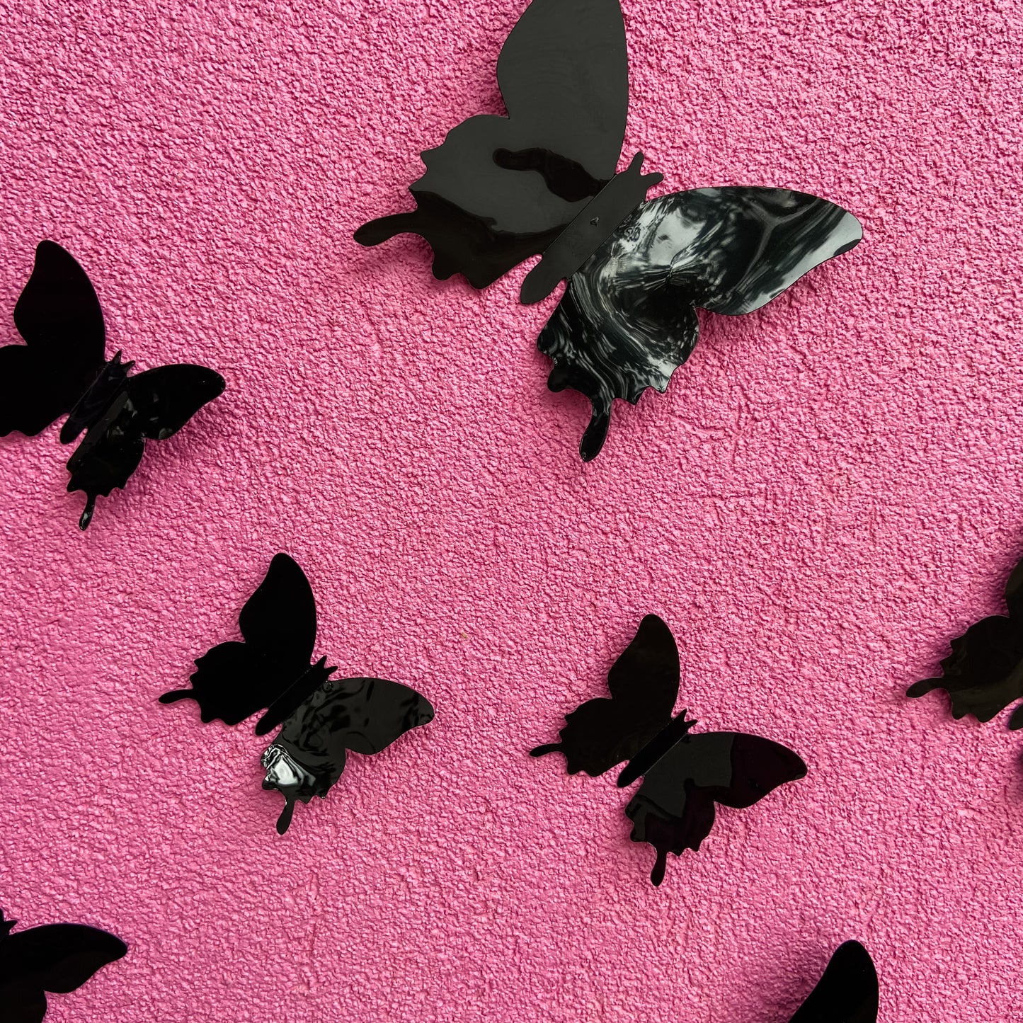 3D Black Butterflies