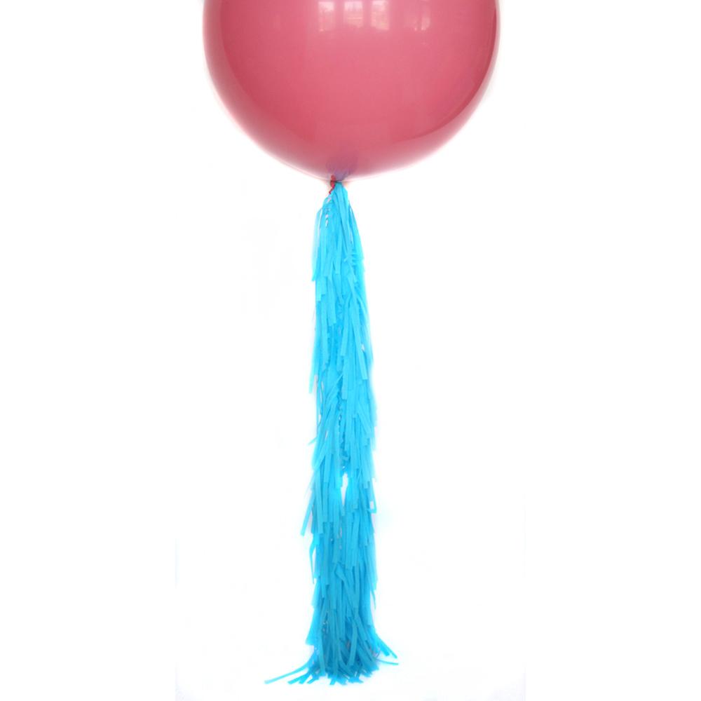 Ocean Blue Frilly Balloon Tassel