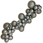 All Silver Everything Balloon Garland Kit