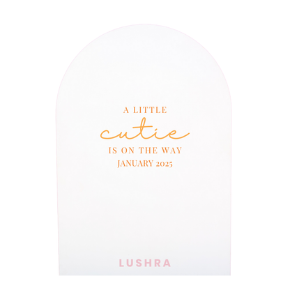 Hey Cutie Baby Shower Backdrop Decal