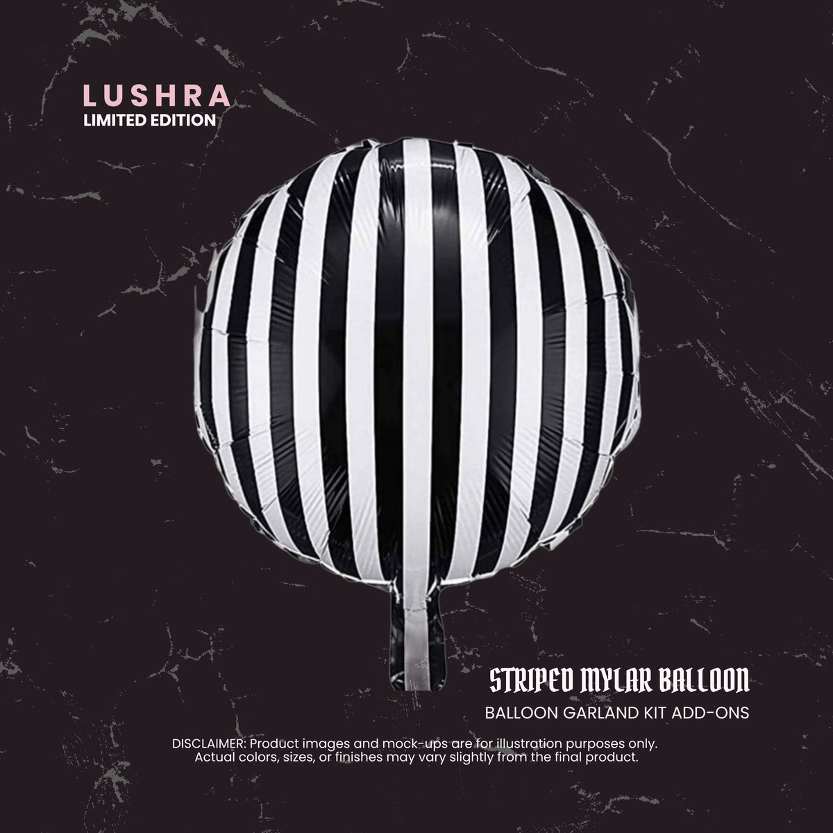 Striped Mylar Balloons