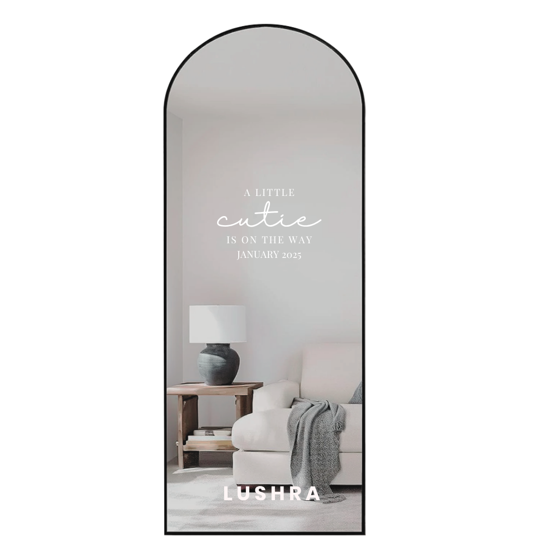 Hey Cutie Baby Shower Mirror Decal