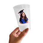 Graduation Face Sticker Cup