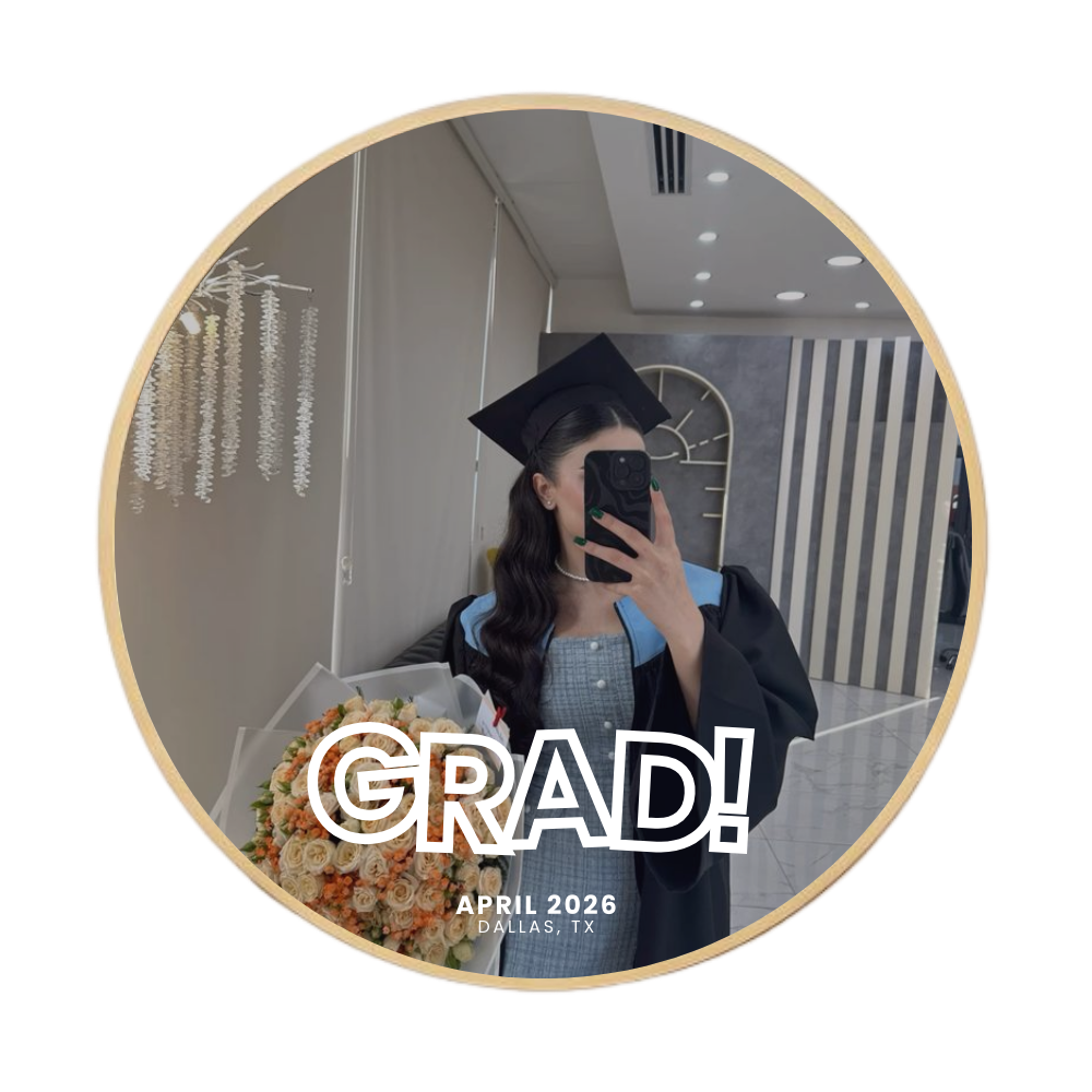 GRAD! Graduation Mirror Decal