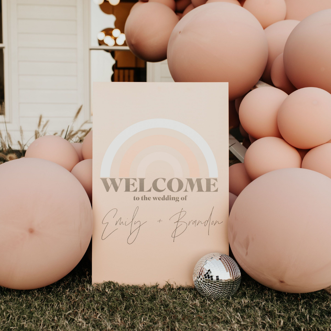 CUSTOM WELCOME SIGN WITH EASEL