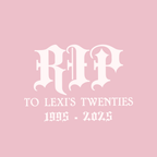 Death To My Decade Birthday Mirror Decal