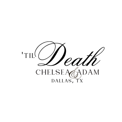 'Til Death Engagement Backdrop Decal