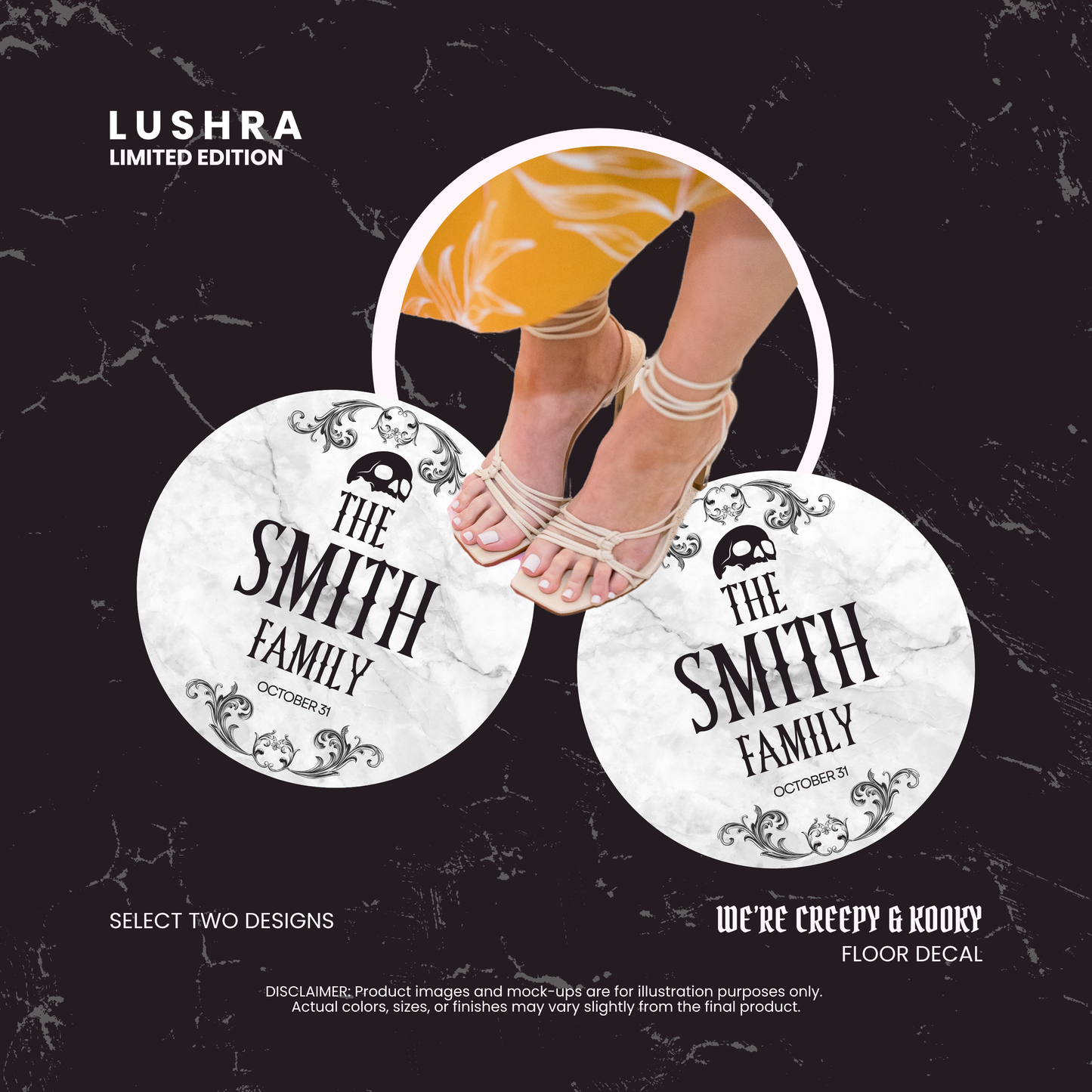 We're Creepy & Kooky Floor Decals
