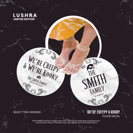 We're Creepy & Kooky Floor Decals