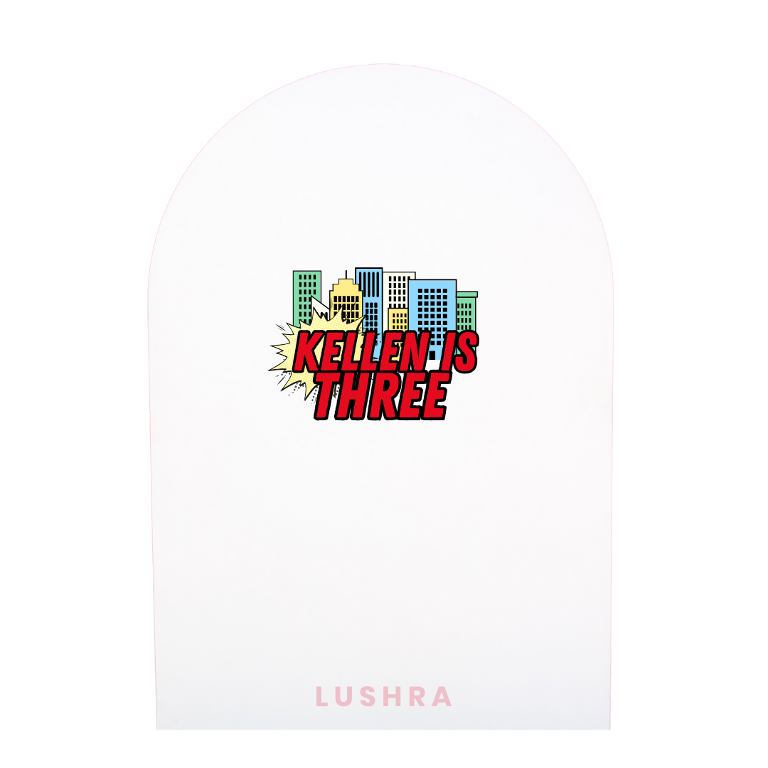 Superhero Birthday Backdrop Decal