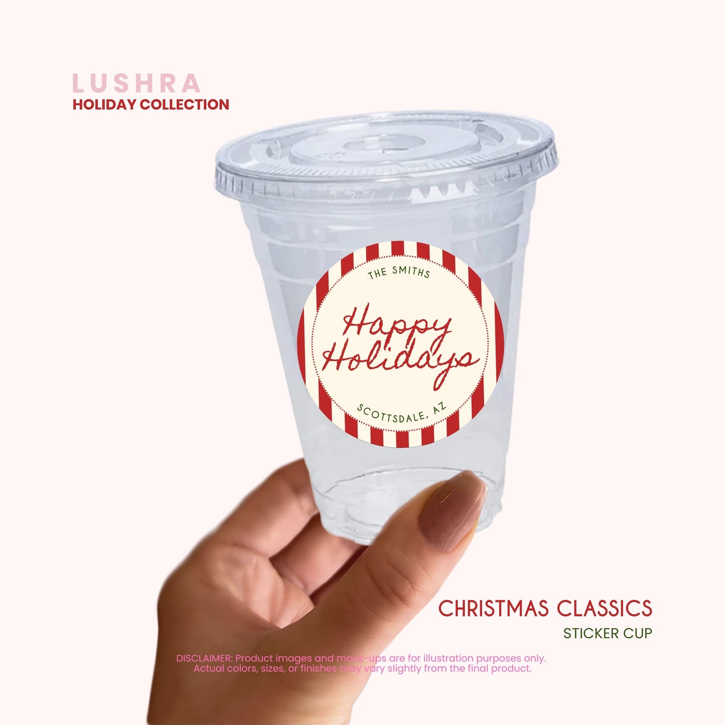Christmas Classics Sticker Cup