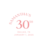 Rose All Day Birthday Backdrop Decal