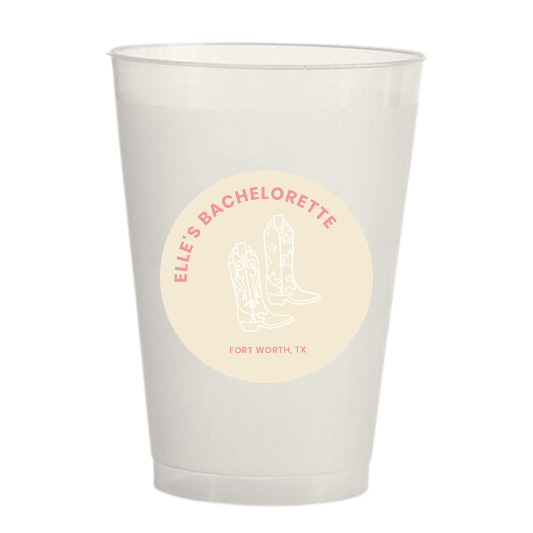 What Would Dolly Do Bachelorette Sticker Cups