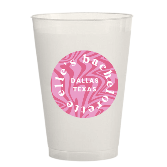 Material Girl Bachelorette Sticker Cups