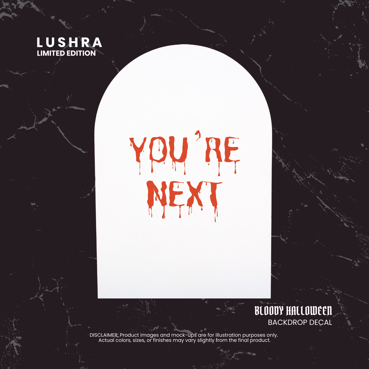 Bloody Halloween Backdrop Decal