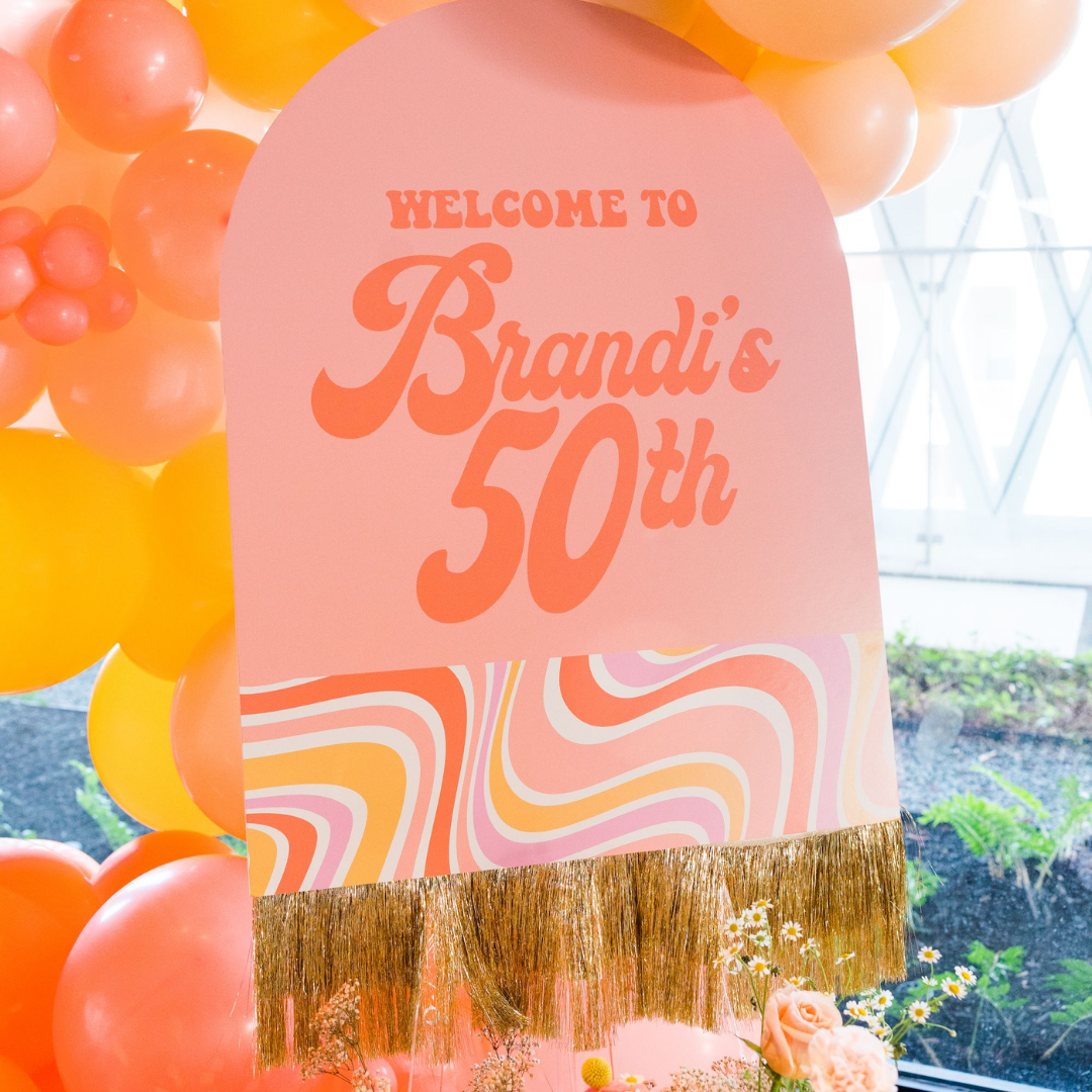 CUSTOM WELCOME SIGN WITH EASEL