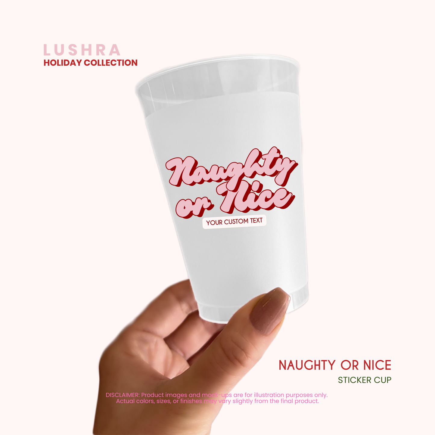 Christmas Cheer Sticker Cup