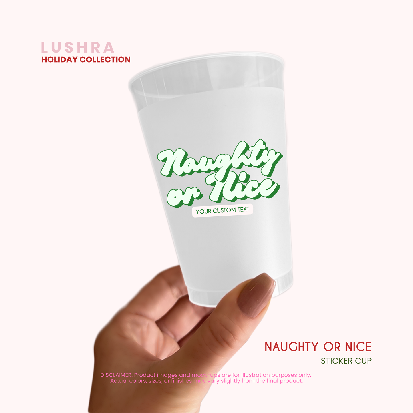 Christmas Cheer Sticker Cup