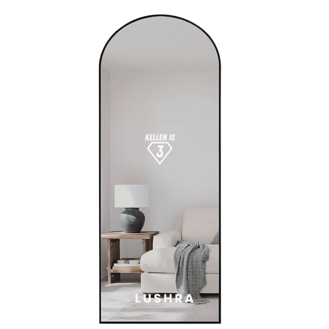 Superhero Birthday Mirror Decal