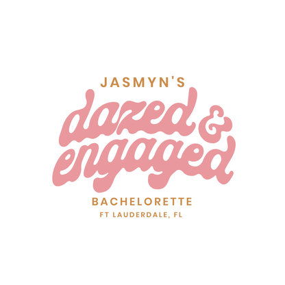 Dazed and Engaged Bachelorette Backdrop Decal