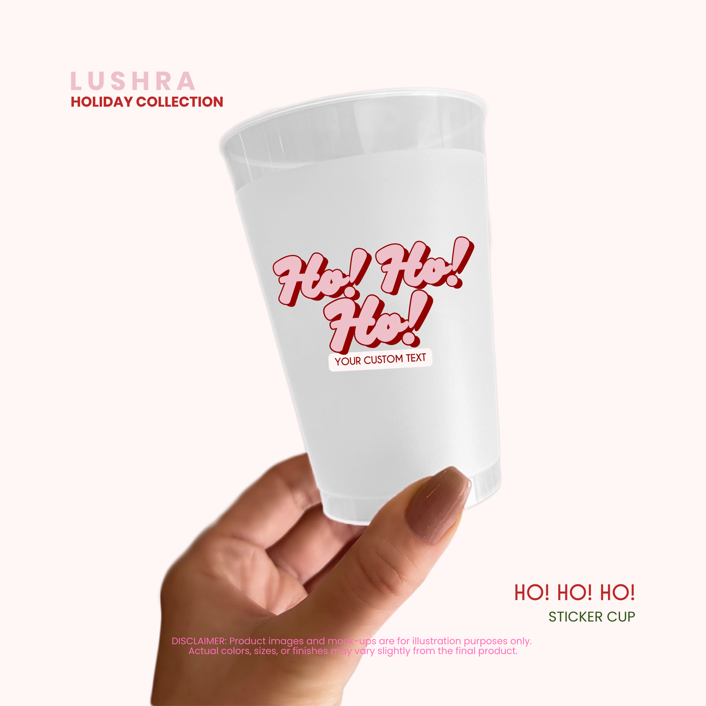 Christmas Cheer Sticker Cup