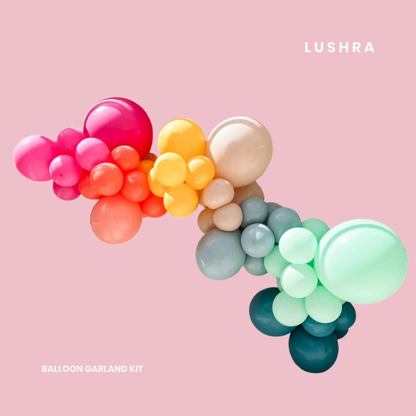 Modern Rainbow Balloon Garland Kit