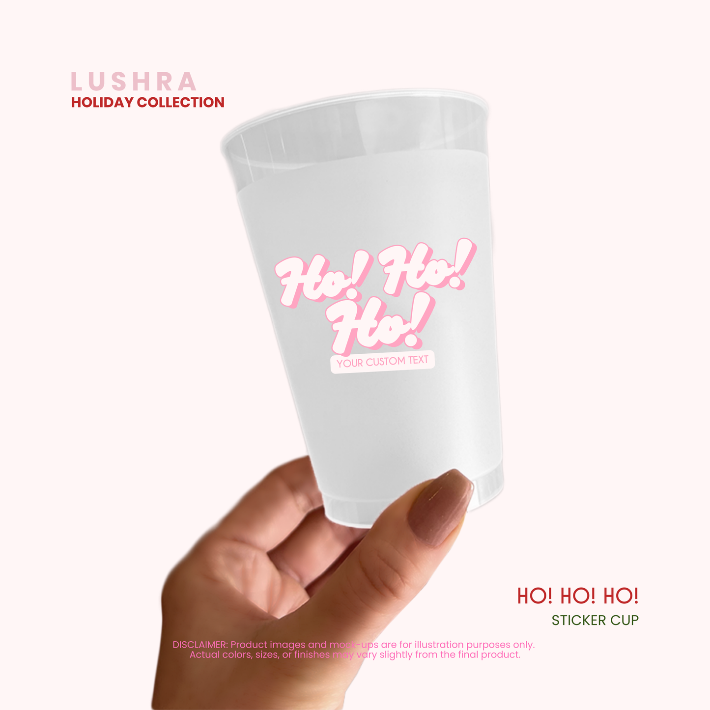 Christmas Cheer Sticker Cup