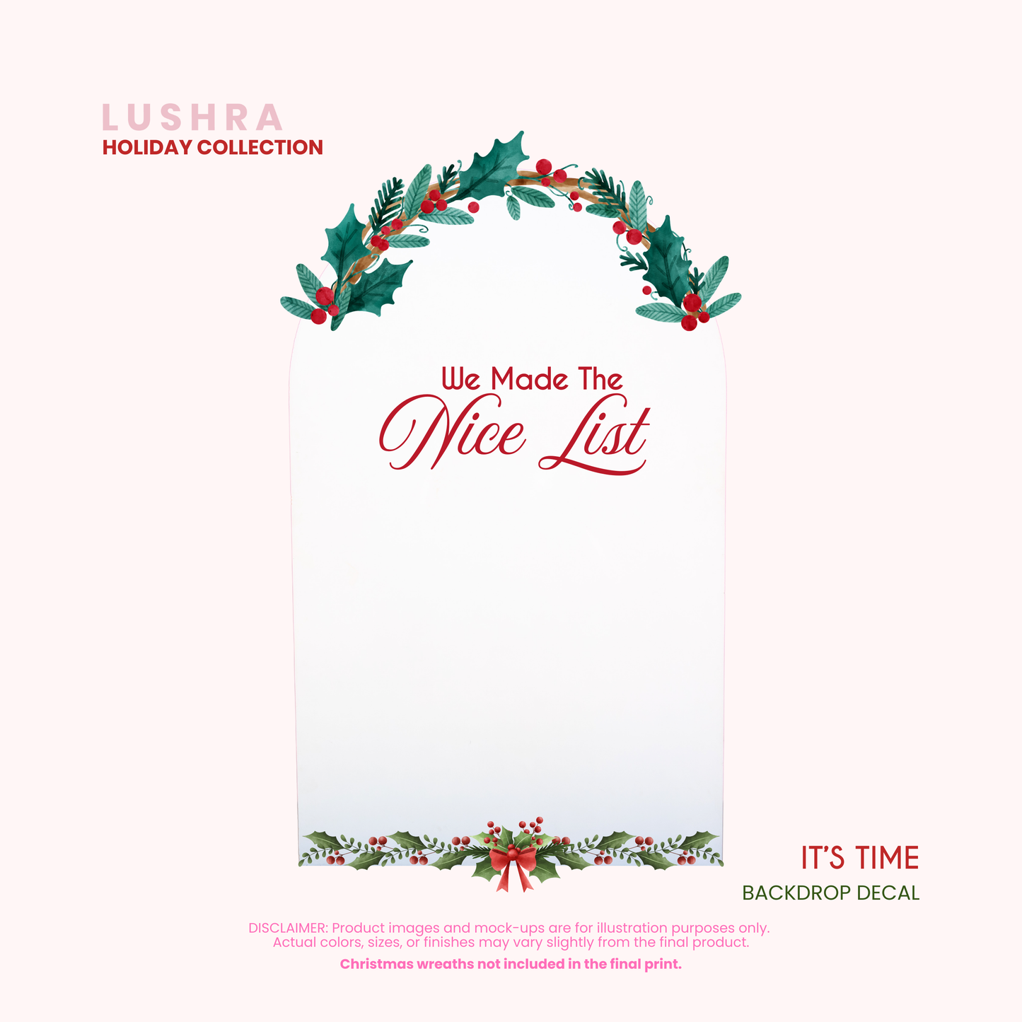 It's Time Backdrop Decal