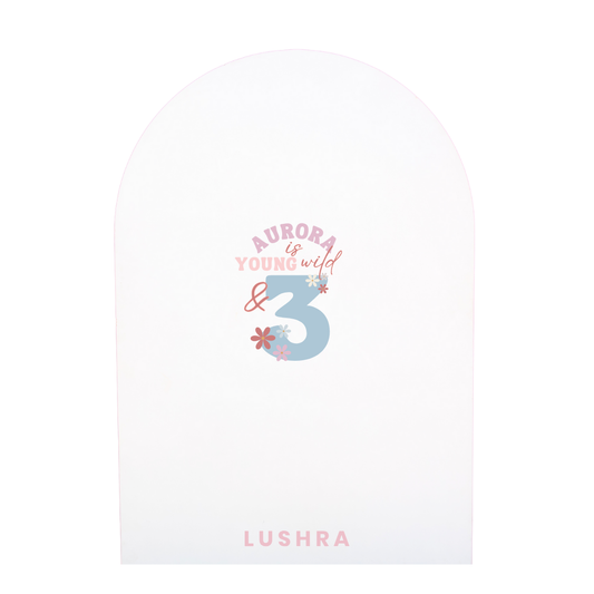 Young Wild & Three Birthday Backdrop Decal